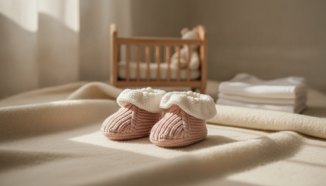 Ruffle Knit Baby Booties: Soft Handmade Warmth