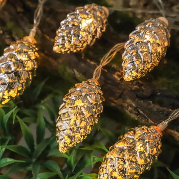 LED Pine Cone String Lights: Cozy Woodland Decor Ideas